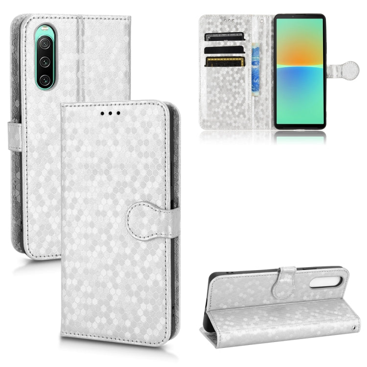 For Sony Xperia 10 IV Honeycomb Dot Texture Leather Phone Case
