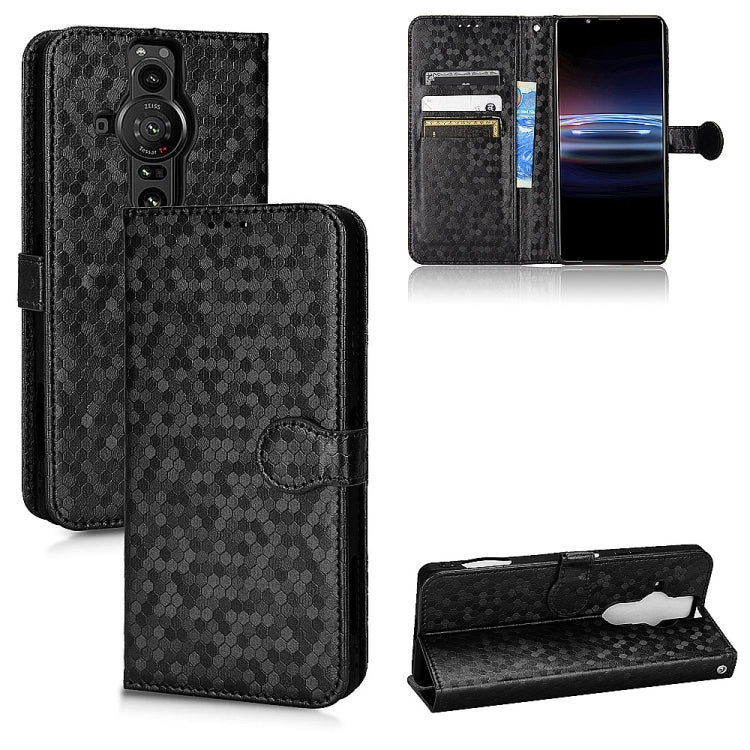 For Sony Xperia Pro-I Honeycomb Dot Texture Leather Phone Case
