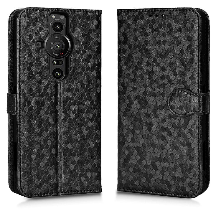 For Sony Xperia Pro-I Honeycomb Dot Texture Leather Phone Case