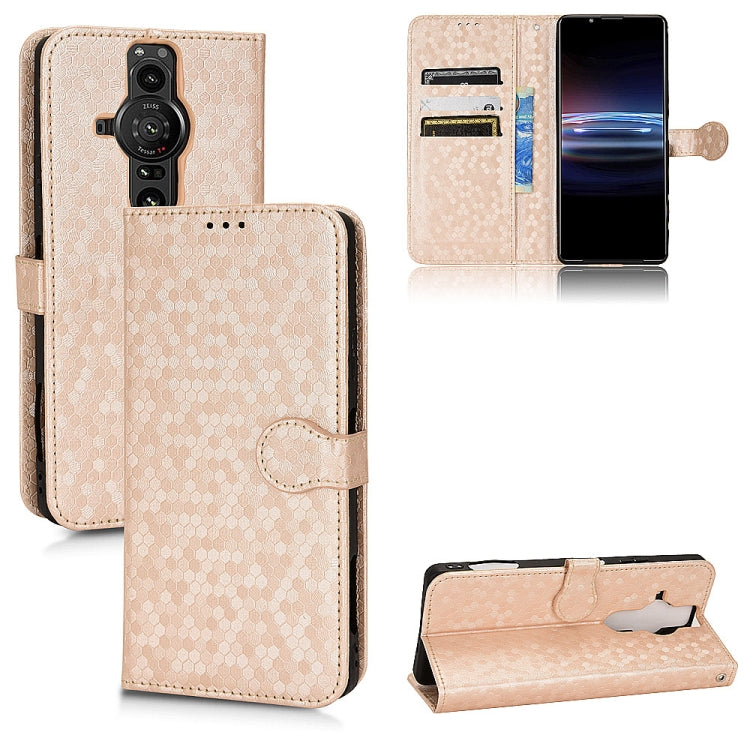 For Sony Xperia Pro-I Honeycomb Dot Texture Leather Phone Case