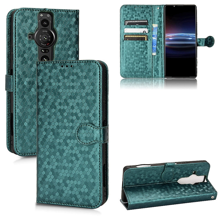 For Sony Xperia Pro-I Honeycomb Dot Texture Leather Phone Case