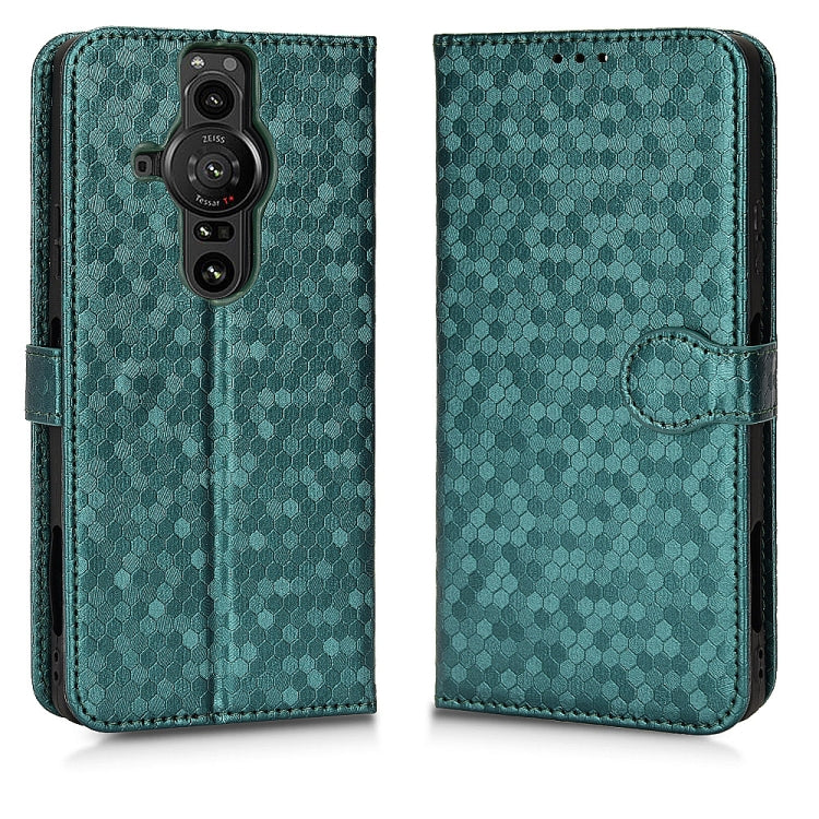 For Sony Xperia Pro-I Honeycomb Dot Texture Leather Phone Case