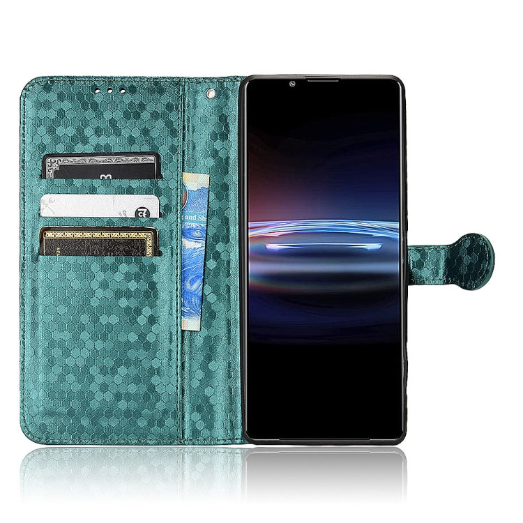 For Sony Xperia Pro-I Honeycomb Dot Texture Leather Phone Case