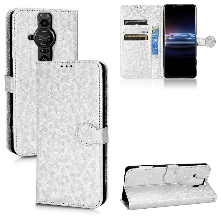 For Sony Xperia Pro-I Honeycomb Dot Texture Leather Phone Case
