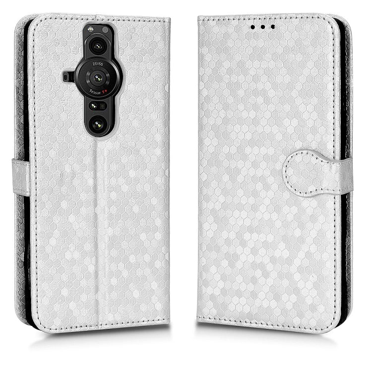 For Sony Xperia Pro-I Honeycomb Dot Texture Leather Phone Case