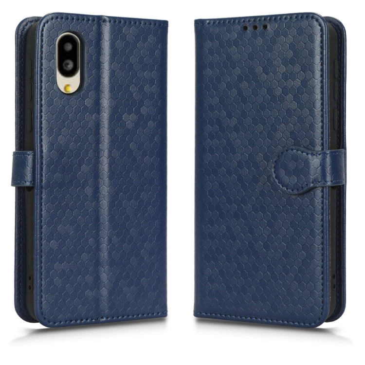 For Sharp Aquos Simple Sumaho 6 Honeycomb Dot Texture Leather Phone Case