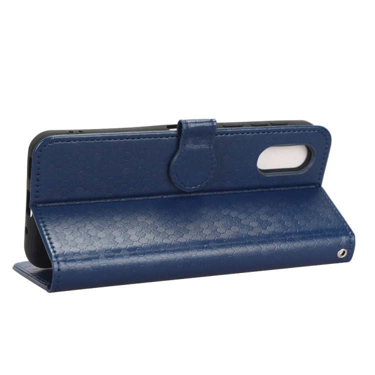 For Sharp Aquos Simple Sumaho 6 Honeycomb Dot Texture Leather Phone Case