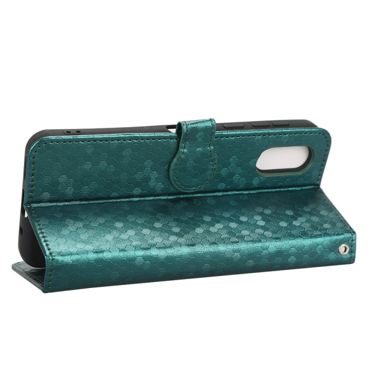 For Sharp Aquos Simple Sumaho 6 Honeycomb Dot Texture Leather Phone Case