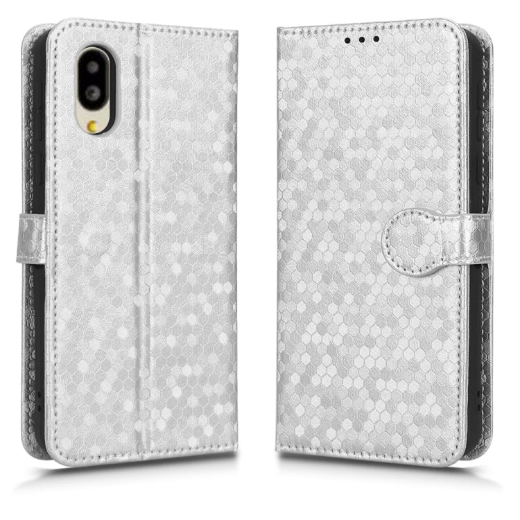 For Sharp Aquos Simple Sumaho 6 Honeycomb Dot Texture Leather Phone Case