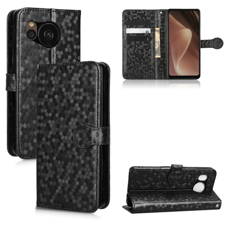 For Sharp Aquos Sense7 Honeycomb Dot Texture Leather Phone Case