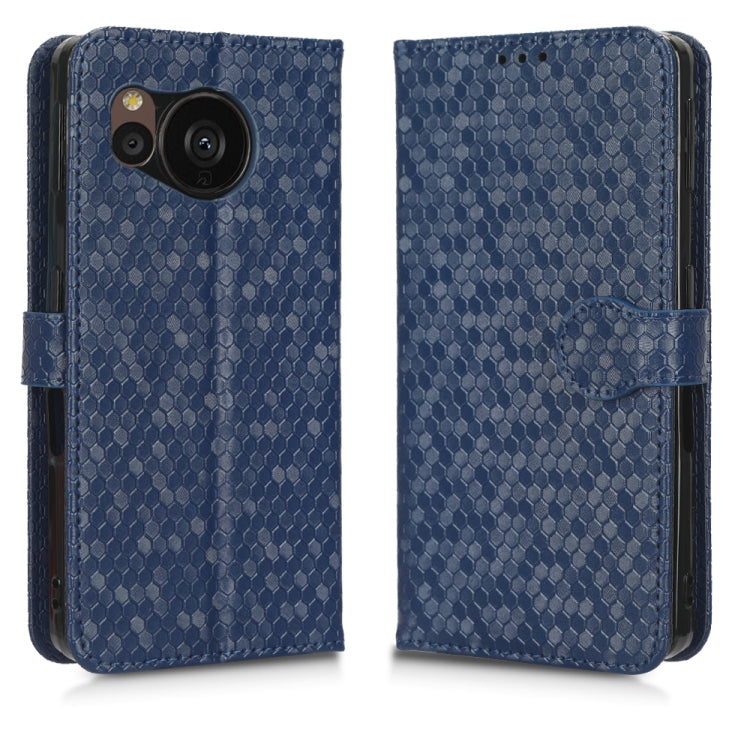 For Sharp Aquos Sense7 Honeycomb Dot Texture Leather Phone Case
