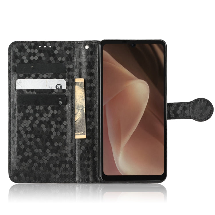 For Sharp Aquos Sense7 Plus Honeycomb Dot Texture Leather Phone Case