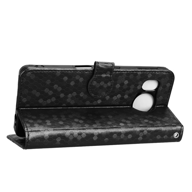 For Sharp Aquos Sense7 Plus Honeycomb Dot Texture Leather Phone Case