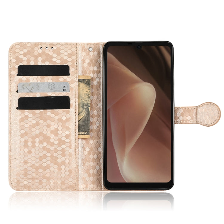 For Sharp Aquos Sense7 Plus Honeycomb Dot Texture Leather Phone Case