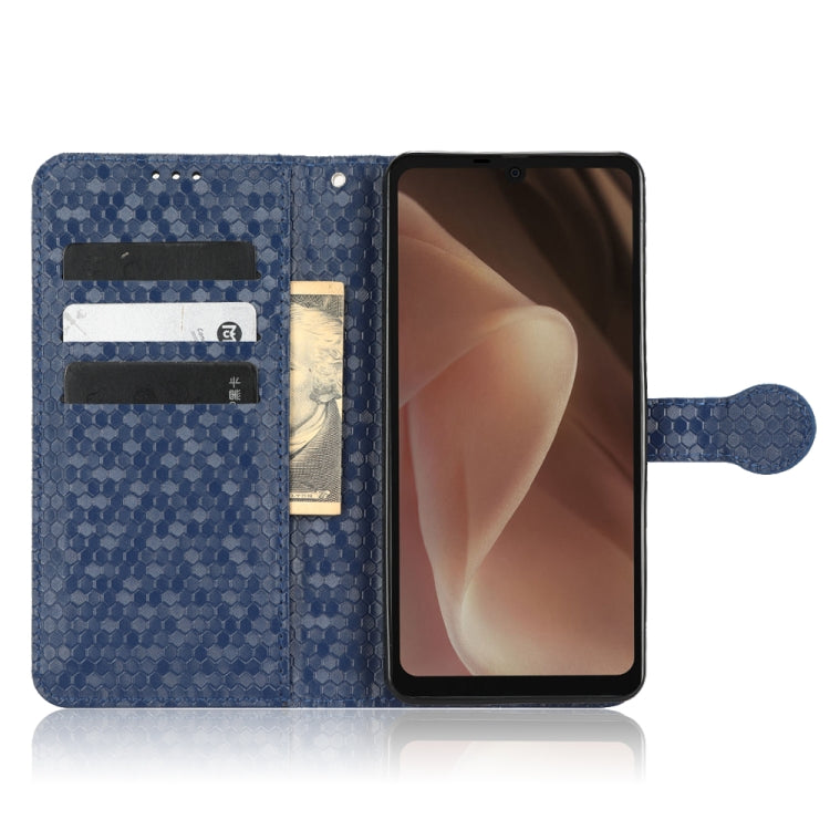 For Sharp Aquos Sense7 Plus Honeycomb Dot Texture Leather Phone Case