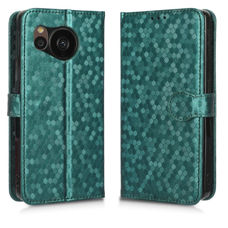 For Sharp Aquos Sense7 Plus Honeycomb Dot Texture Leather Phone Case