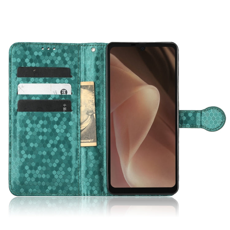 For Sharp Aquos Sense7 Plus Honeycomb Dot Texture Leather Phone Case