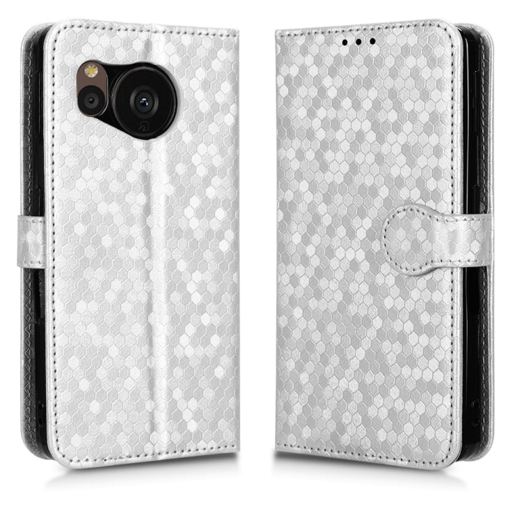 For Sharp Aquos Sense7 Plus Honeycomb Dot Texture Leather Phone Case