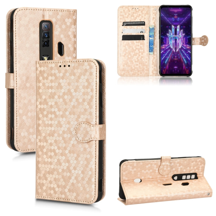 For ZTE nubia Red Magic 7 Honeycomb Dot Texture Leather Phone Case