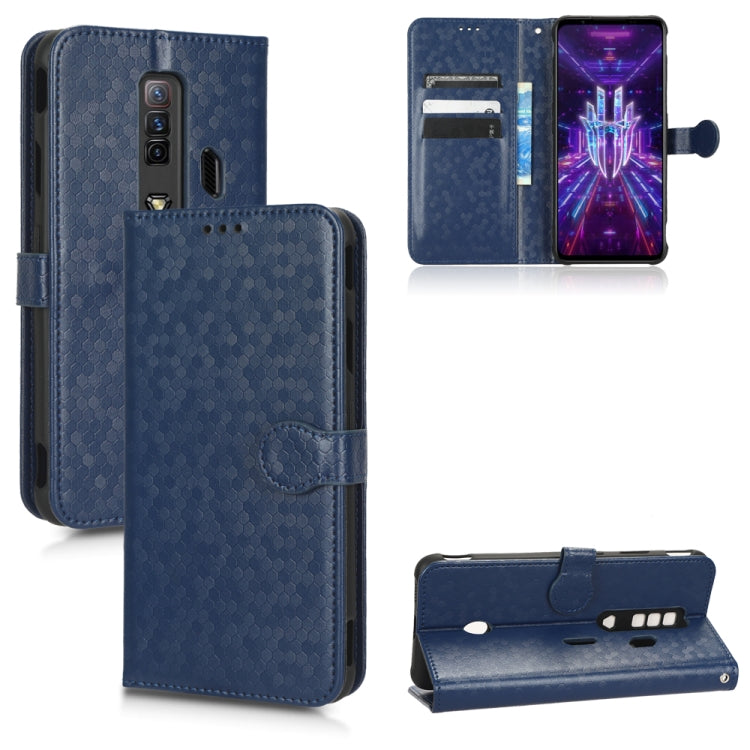 For ZTE nubia Red Magic 7 Honeycomb Dot Texture Leather Phone Case