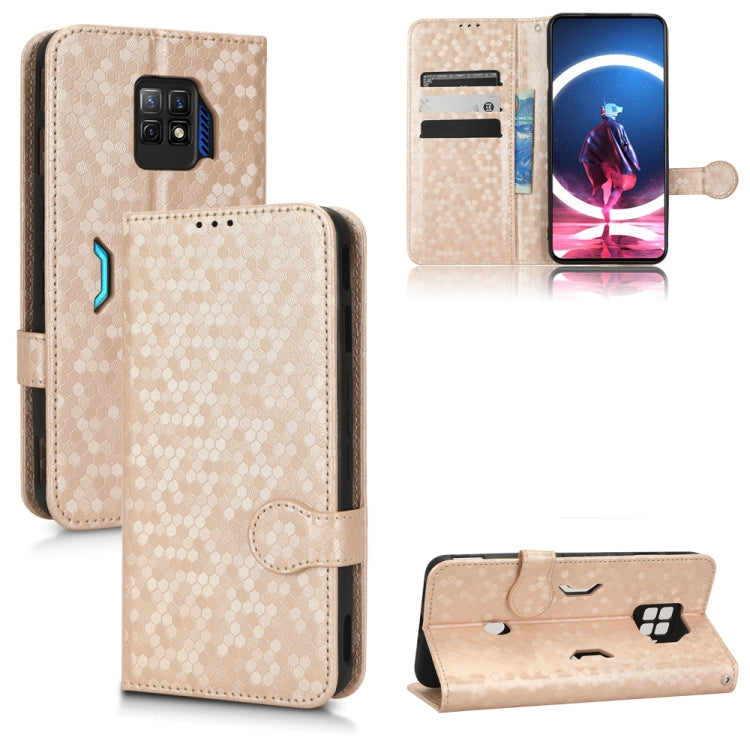 For ZTE nubia Red Magic 7 Pro Honeycomb Dot Texture Leather Phone Case