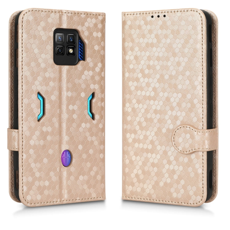 For ZTE nubia Red Magic 7 Pro Honeycomb Dot Texture Leather Phone Case