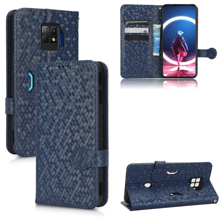 For ZTE nubia Red Magic 7 Pro Honeycomb Dot Texture Leather Phone Case