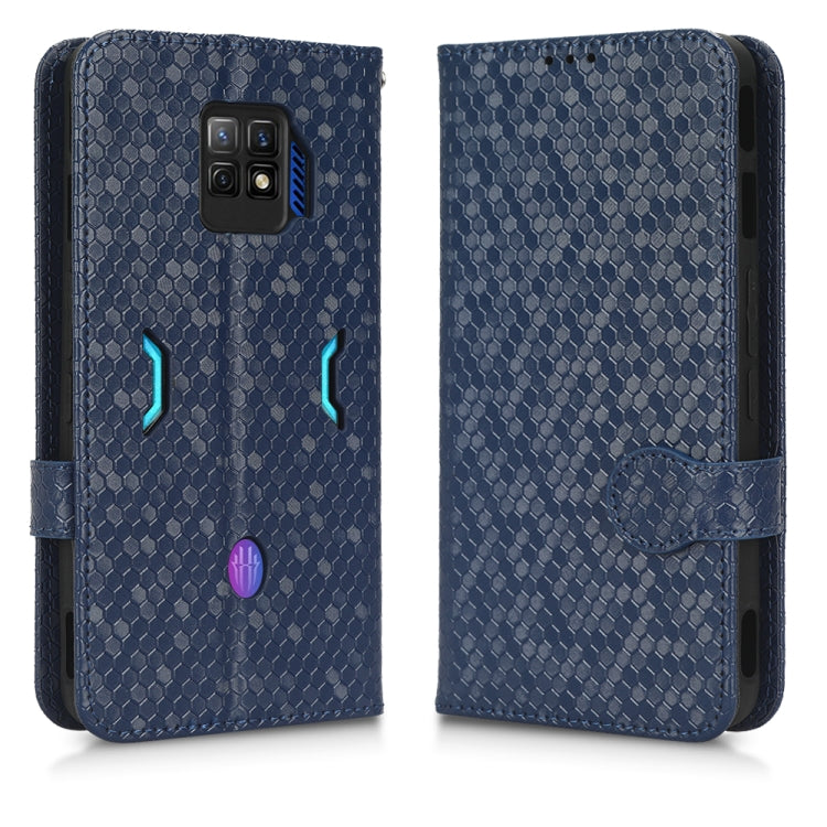 For ZTE nubia Red Magic 7 Pro Honeycomb Dot Texture Leather Phone Case