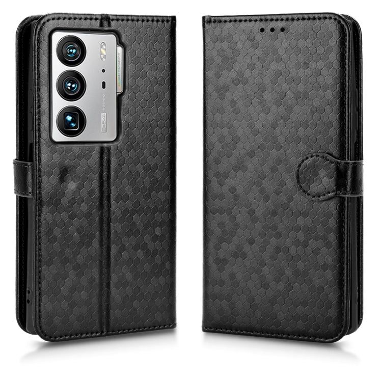 For ZTE Axon 40 Ultra Honeycomb Dot Texture Leather Phone Case