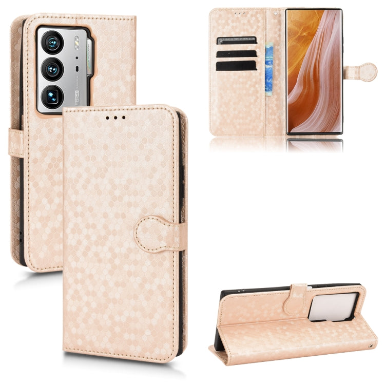 For ZTE Axon 40 Ultra Honeycomb Dot Texture Leather Phone Case