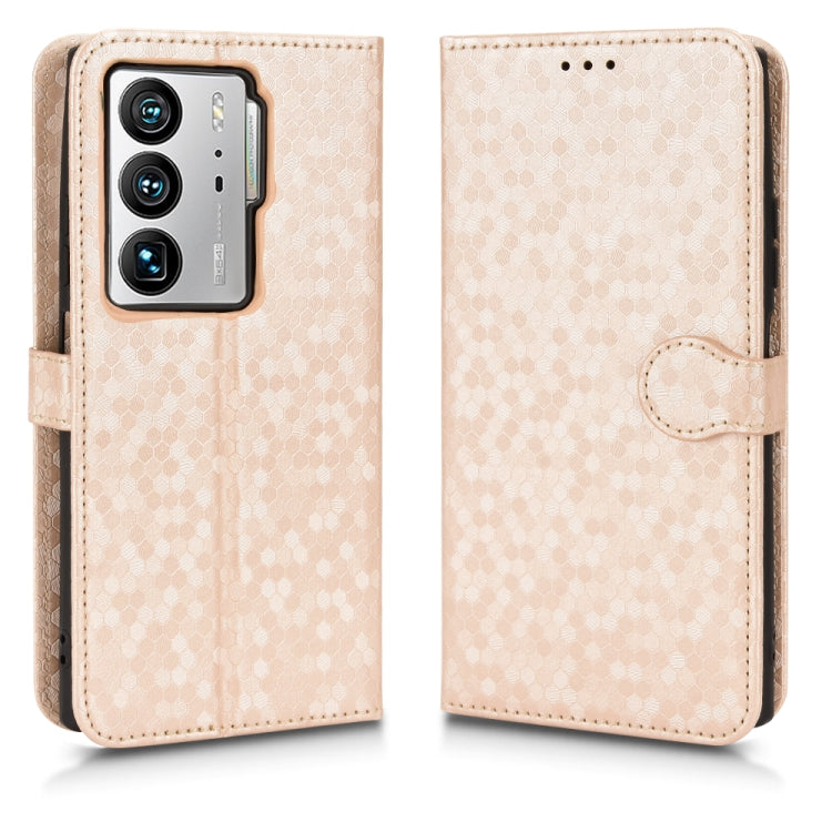 For ZTE Axon 40 Ultra Honeycomb Dot Texture Leather Phone Case