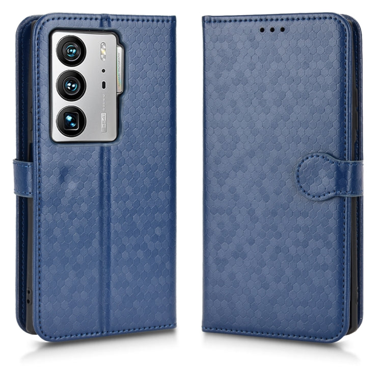 For ZTE Axon 40 Ultra Honeycomb Dot Texture Leather Phone Case
