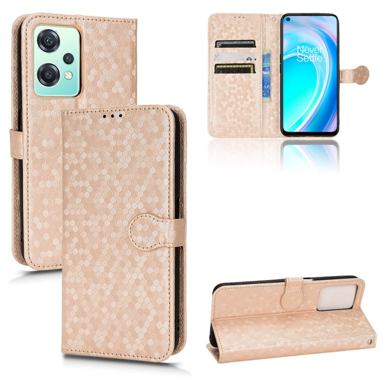 For OnePlus Nord CE 2 Lite 5G / Realme 9 Pro Honeycomb Dot Texture Leather Phone Case