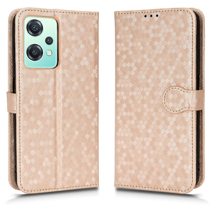 For OnePlus Nord CE 2 Lite 5G / Realme 9 Pro Honeycomb Dot Texture Leather Phone Case