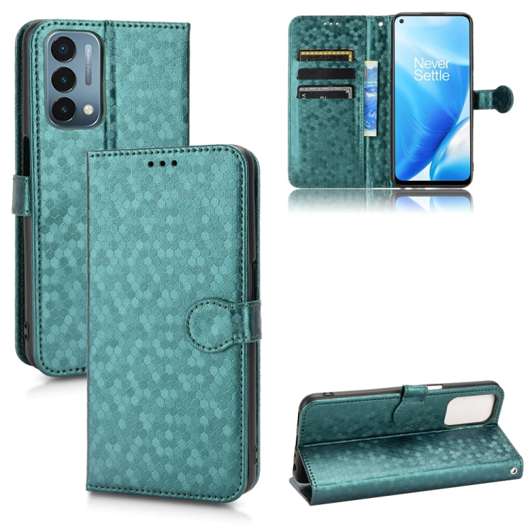 For OnePlus Nord N200 5G Honeycomb Dot Texture Leather Phone Case