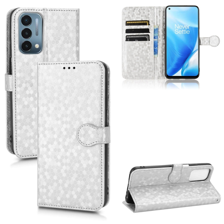 For OnePlus Nord N200 5G Honeycomb Dot Texture Leather Phone Case