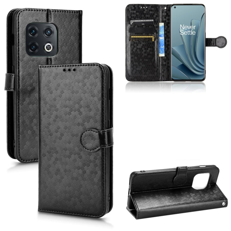 For OnePlus 10 Pro 5G Honeycomb Dot Texture Leather Phone Case