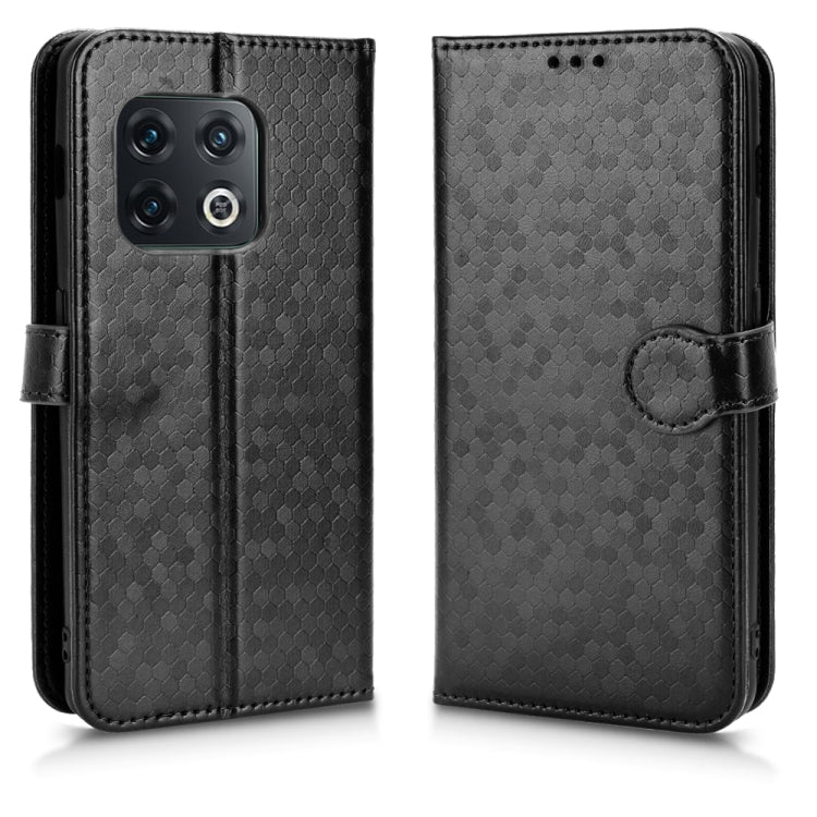 For OnePlus 10 Pro 5G Honeycomb Dot Texture Leather Phone Case