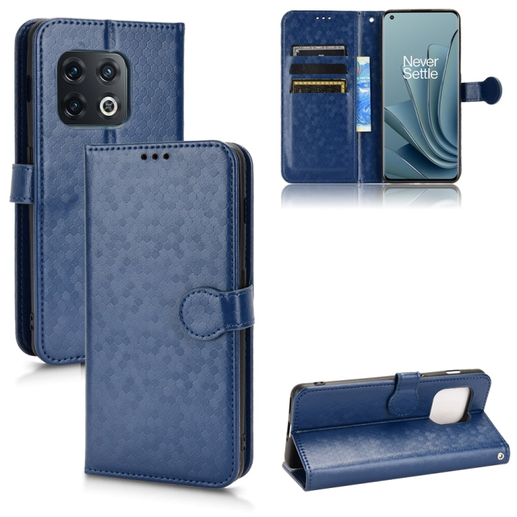 For OnePlus 10 Pro 5G Honeycomb Dot Texture Leather Phone Case