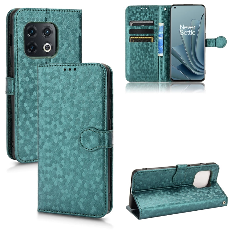 For OnePlus 10 Pro 5G Honeycomb Dot Texture Leather Phone Case