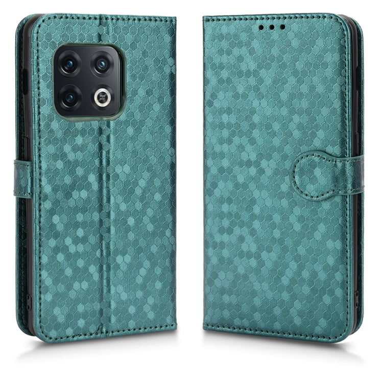 For OnePlus 10 Pro 5G Honeycomb Dot Texture Leather Phone Case