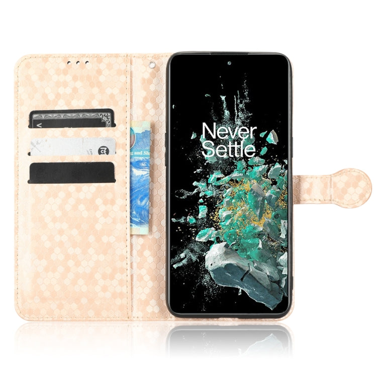 For OnePlus 10T Honeycomb Dot Texture Leather Phone Case
