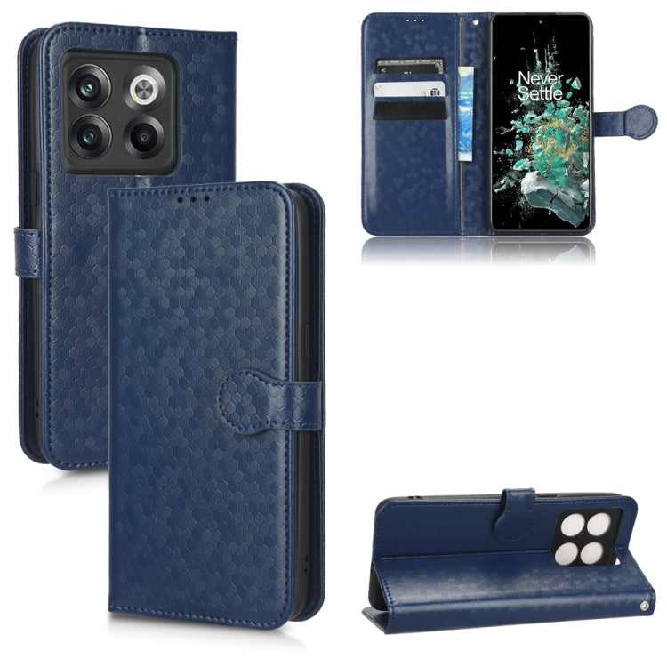 For OnePlus 10T Honeycomb Dot Texture Leather Phone Case