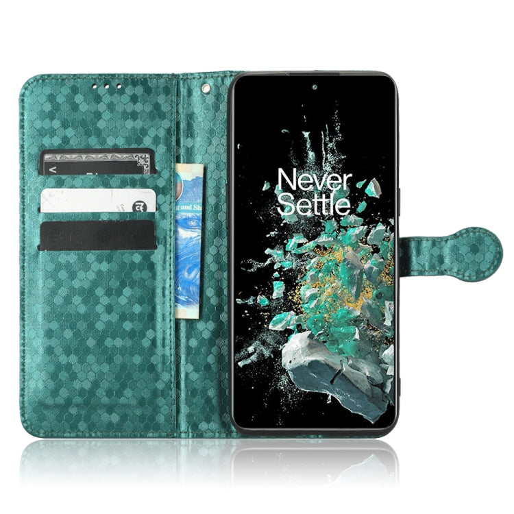 For OnePlus 10T Honeycomb Dot Texture Leather Phone Case