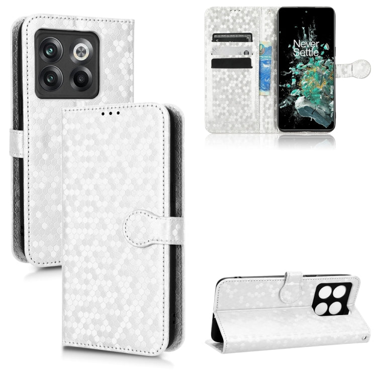 For OnePlus 10T Honeycomb Dot Texture Leather Phone Case