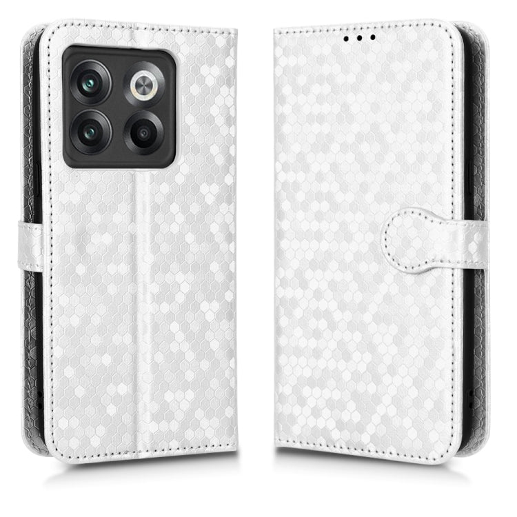 For OnePlus 10T Honeycomb Dot Texture Leather Phone Case