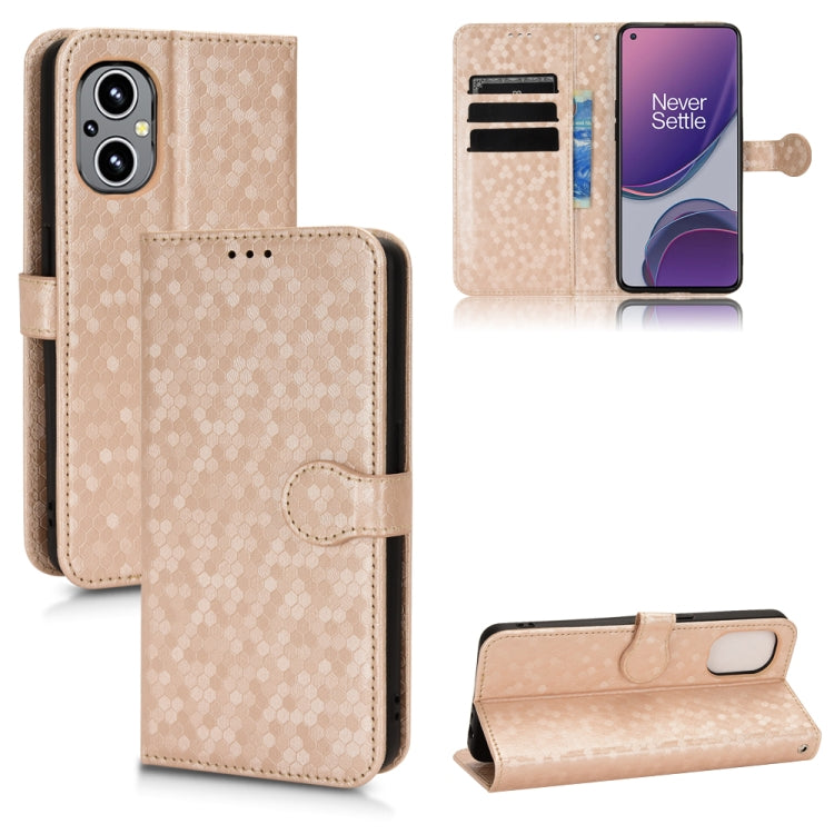 For OnePlus Nord N20 5G Honeycomb Dot Texture Leather Phone Case