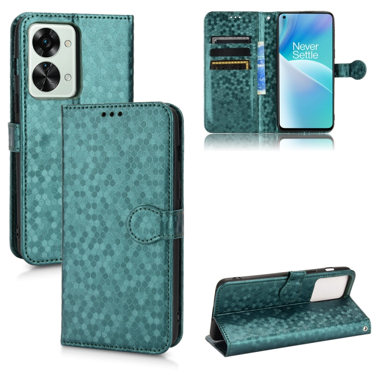 For OnePlus Nord 2T 5G Honeycomb Dot Texture Leather Phone Case