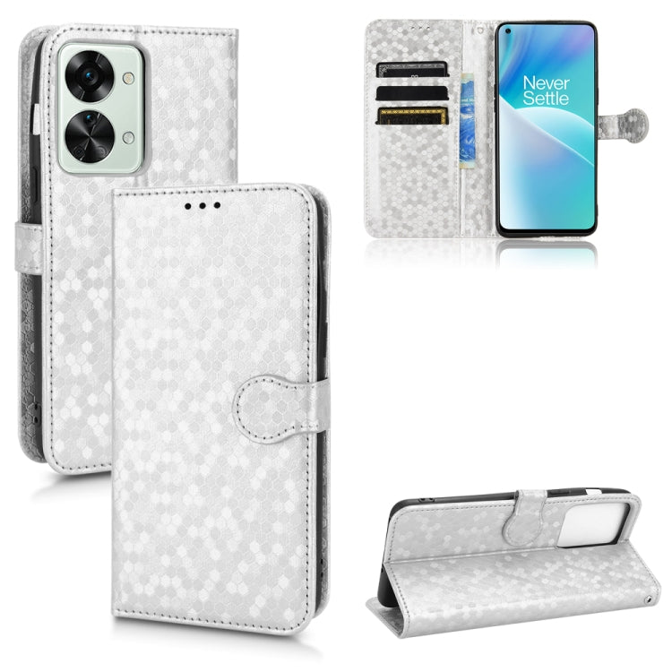 For OnePlus Nord 2T 5G Honeycomb Dot Texture Leather Phone Case
