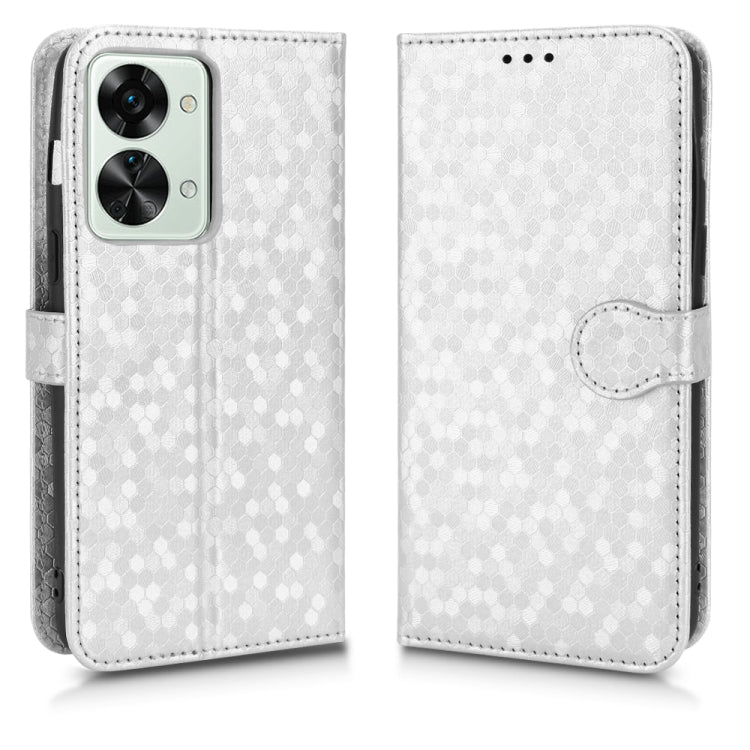 For OnePlus Nord 2T 5G Honeycomb Dot Texture Leather Phone Case